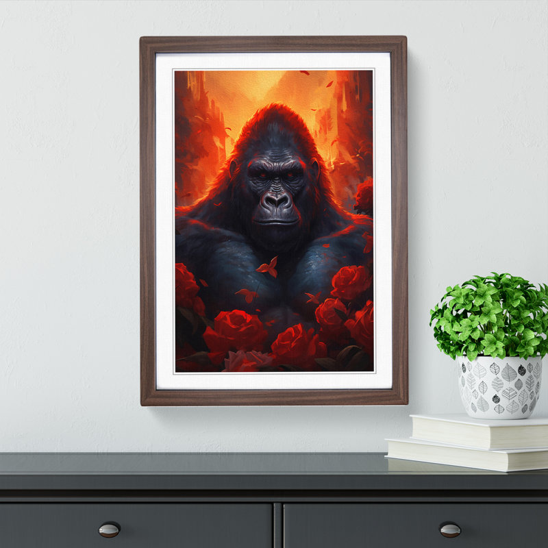 Gorilla Romanticism - Framed Print