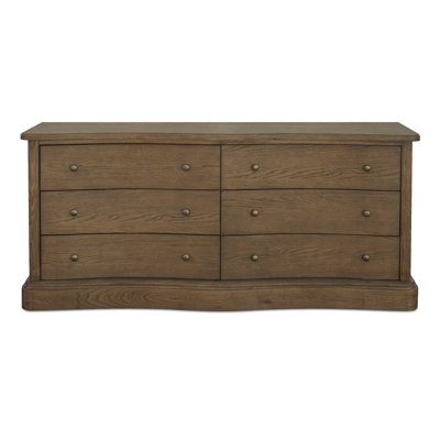Commode 6 tiroirs Rochelle brun chaud