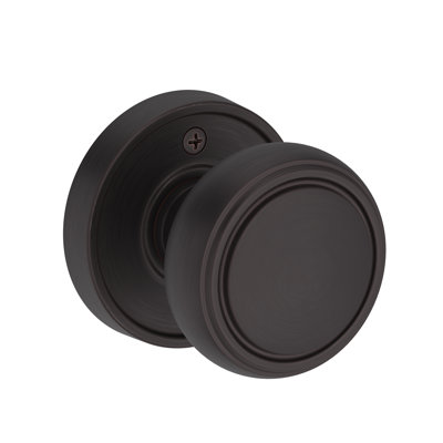 Bremerton Full Dummy Knob with Recessed Round Rose in Matte Black