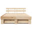 Bed Frame With Headboard Solid Wood Pine-1574490356-1574490357