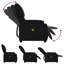 Fauteuil inclinable de massage en similicuir noir