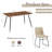 5 Pieces Dining Set With Rectangular Wood Top Table And 4 Upholstered Side Chairs-2029418743-2029418738