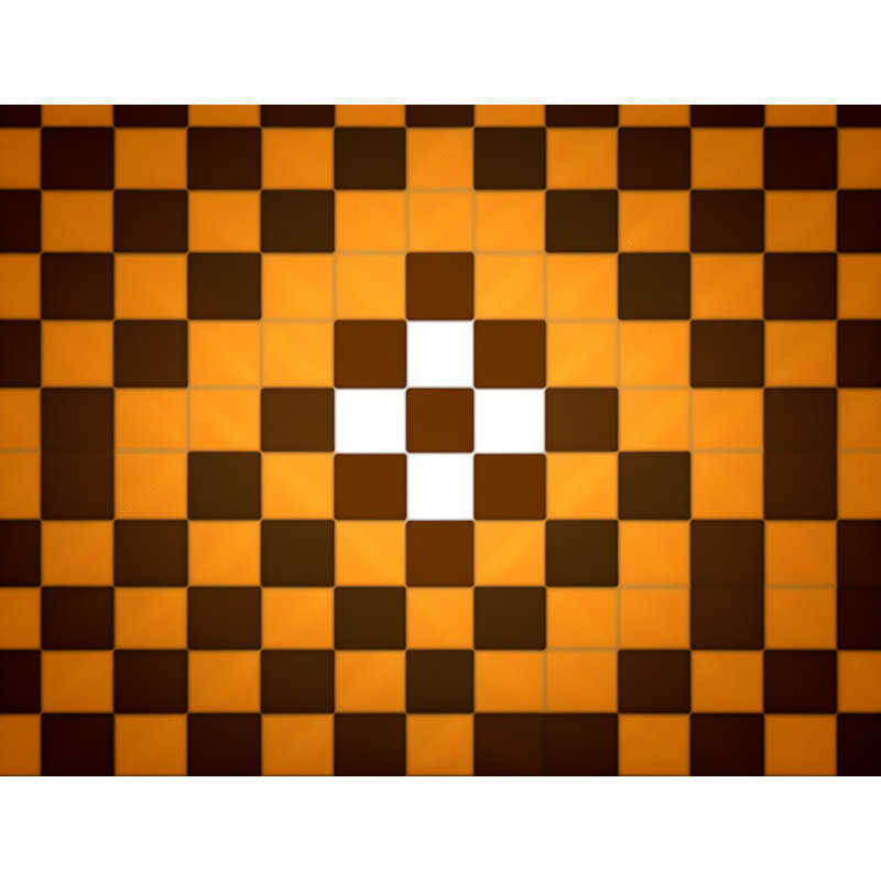 Polyester Comforter, Twin Comforter, Brown/Orange Checkered