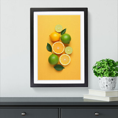 Citrus Fruits Minimalism 1 Piece Single Picture Frame Wall Art