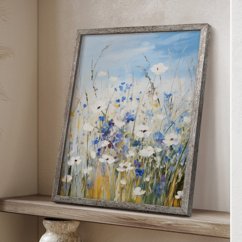 Reproduction encadrée FLORAL Series XIII - bois massif, H 11 po x l 9 po