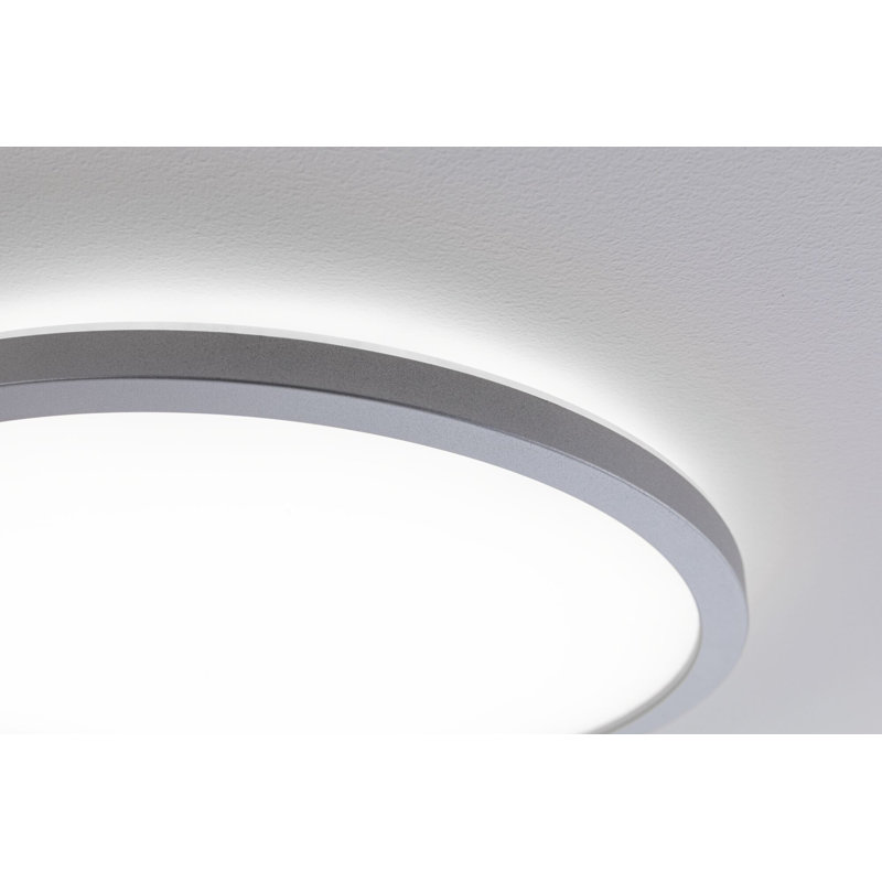 1-Light 19cm LED Integrated Flush Mount, 2.8cm H x 19cm W x 19cm D, Chrome