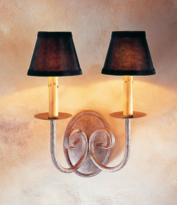 Squire 2 - Light Candle Wall Light, Cajun Spice, Black Trumpet