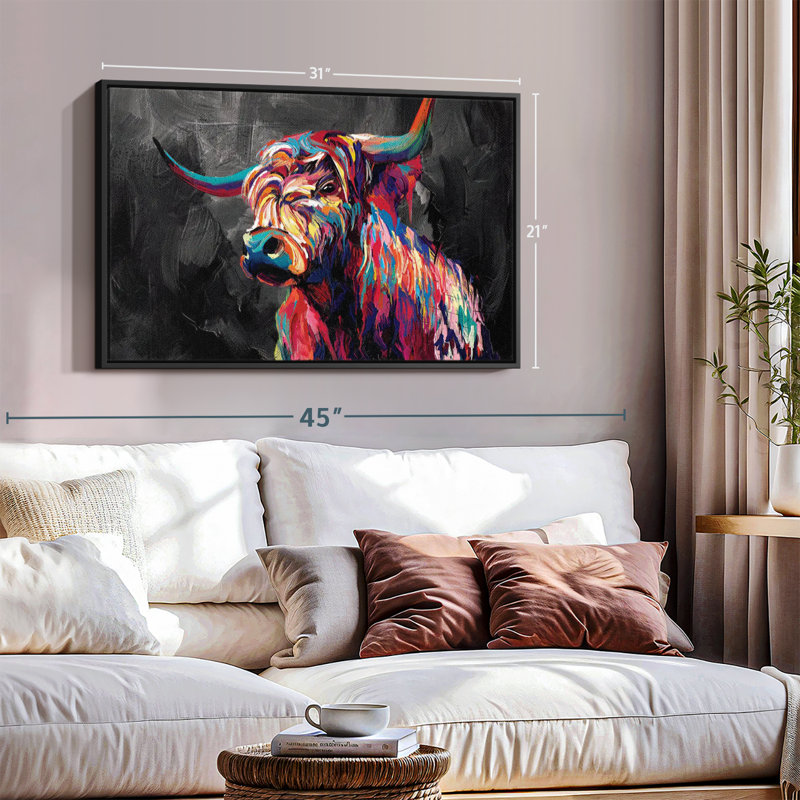 Animal «Cow Abstract», H 31 po x l 21 po