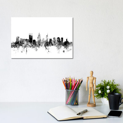 Perth, Australia In Black And White by Michael Tompsett - Wrapped Canvas Gallery-Wrapped Canvas Giclée