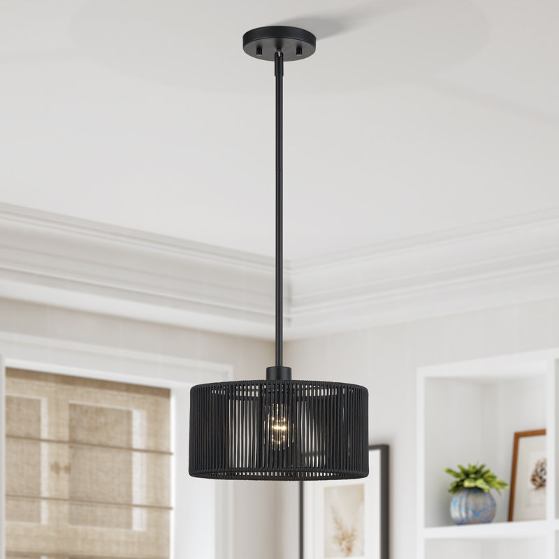 Luminaire suspendu noir 1 lumière Asllan