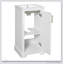 Meuble-lavabo autoportant de 16 pouces avec lavabo en céramique, porte à fermeture douce et tablette réglable, style français