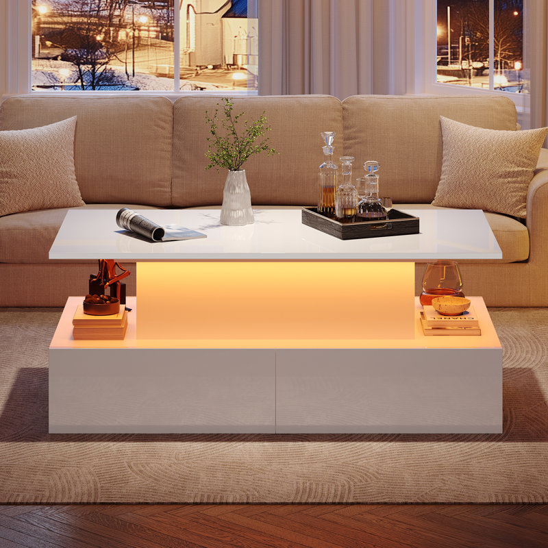 Lift Top Pedestal Coffee Table with Storage