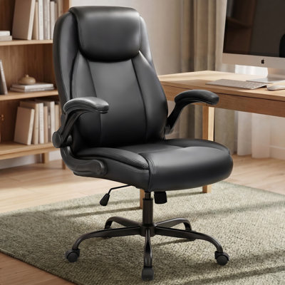 Eliyahna Heavy Duty Design High Back Ergonomic Executive Office Chair with Flip-up Armrests