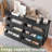 Amiyra Wallburg 6 Drawer Dresser 47.3'' W Wood Double Dresser for Bedroom, Modern Chest of Drawers for Living Room Closet, Black-364910834