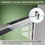 Porte de douche coulissante double demi-cadre l 56 à 60 po x H 76 po avec verre trempé transparent de 5/16 po (8 mm)-115864057