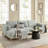 Roscoe Left-Facing Fabric Sectional Sofa With Chaise-117983190-117983192