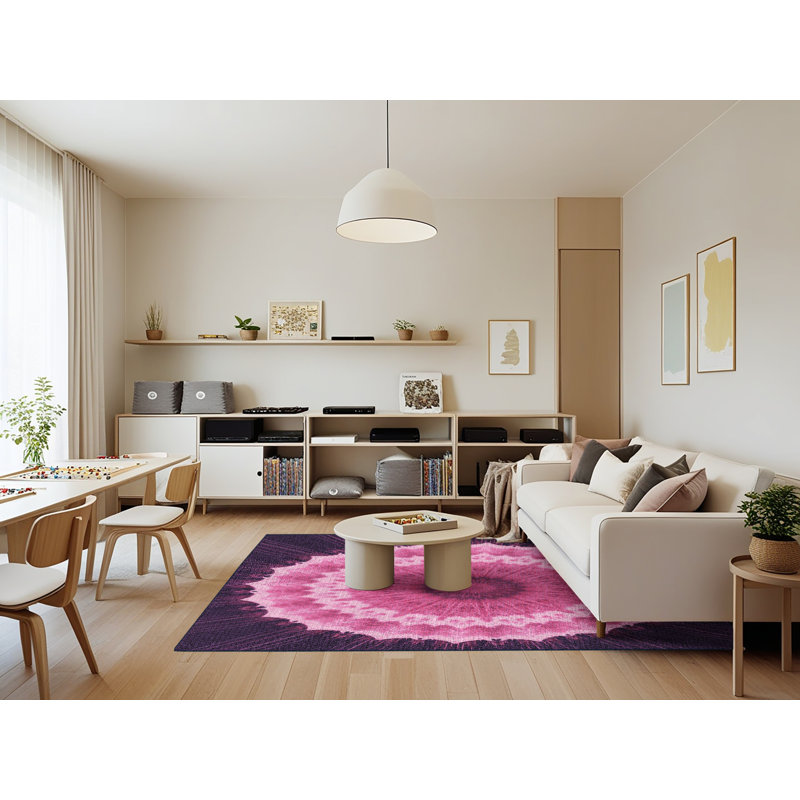 Tapis 100% à motif lavable à la machine 2989, Rectangle 7 pi x 9 pi