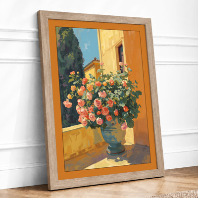 Sunlit Floral Interior Botanical - Framed Print