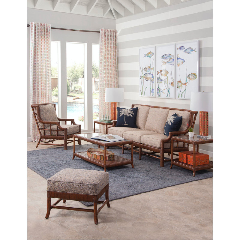 Lafayette Armchair, White Textured Performance; 0865-91, Sea Glass