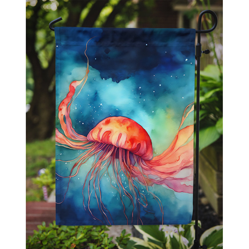Drapeau de jardin méduse