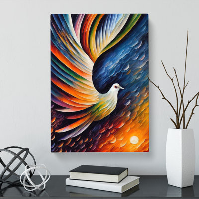 Dove Bird in Colour - Wrapped Canvas