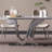 Modern Rectangular Rock Slab Dining Table Sets