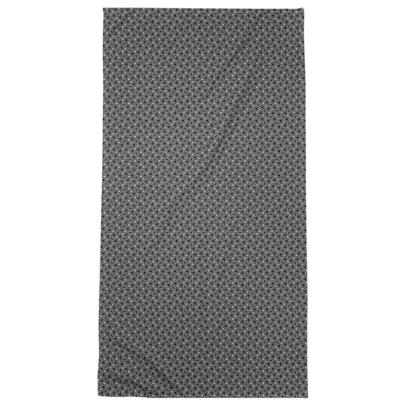 Serviette de bain hexagonale classique en treillis, Noir