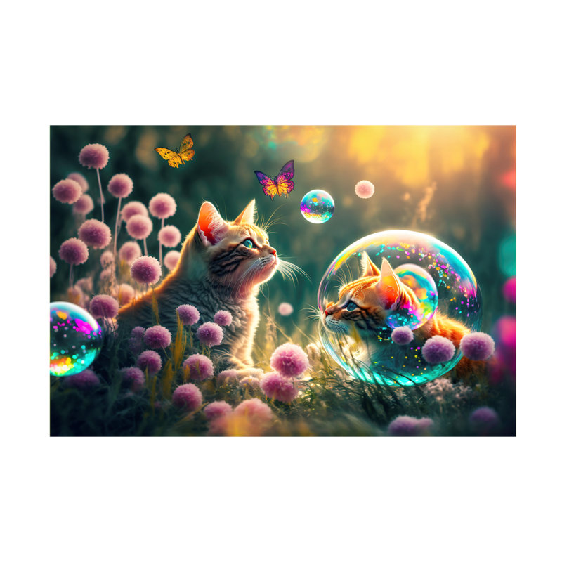 «Animals Mystical Morning 4», impression sur toile, H 16 po x l 24 po x P 2 po