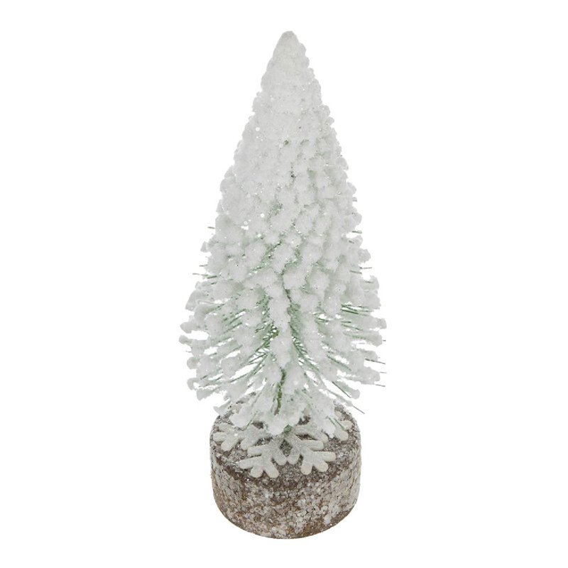 6"H Pine Trees - Set of 12 - White
