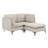 Linen Upholstered Modular Sectional With Metal Legs-840562610