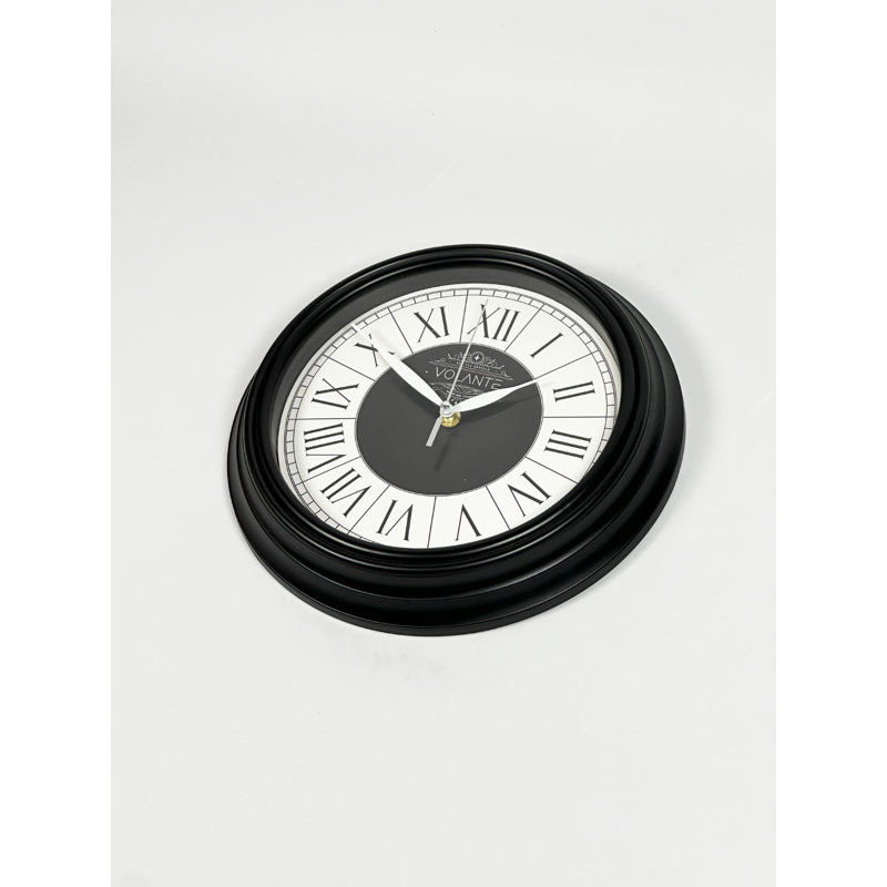 Drowne Wall Clock, Black/White