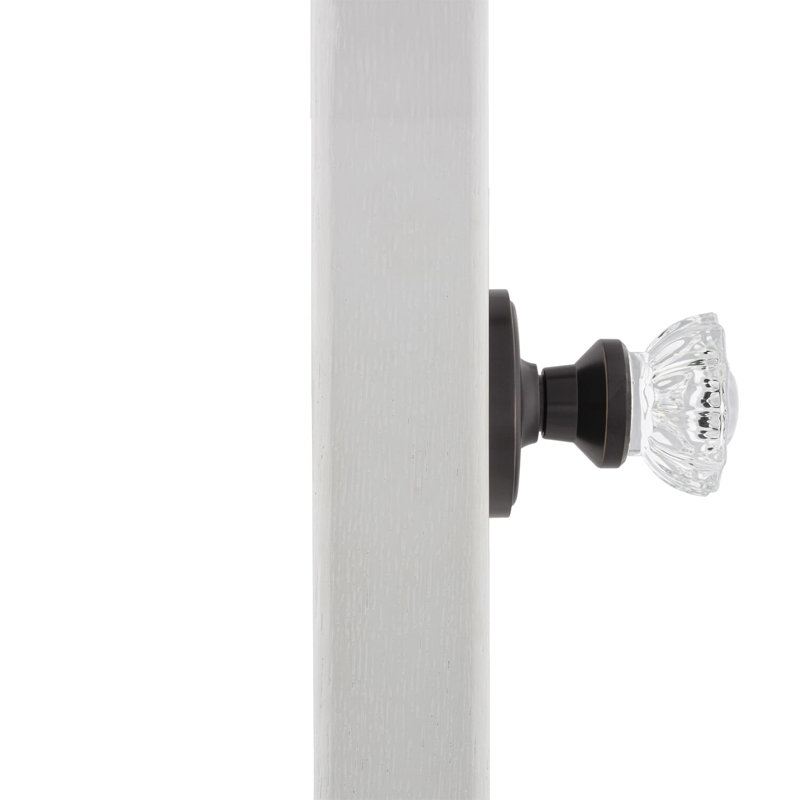 Rosette classique avec poignée de porte en cristal, Bronze intemporel