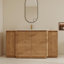 Ensemble de meuble-lavabo simple autoportant 64 "avec lavabo en céramique et tablettes réglables 64"