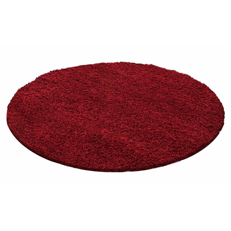 Round Avoca Solid Colour Shag 120cm X 120cm Area Rug