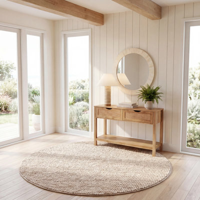 Tapis beige fait à la main Elle