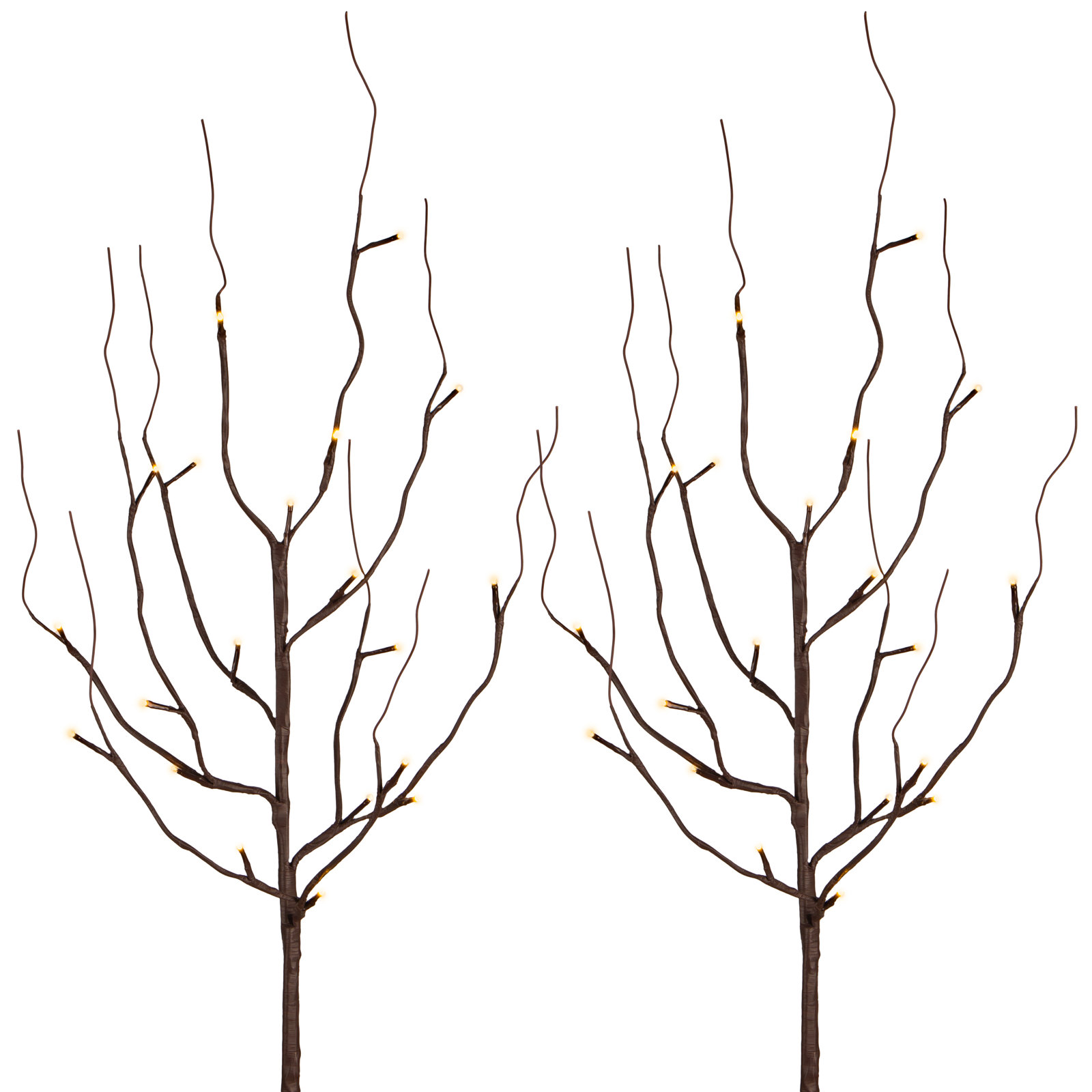 39" Brown LED Branch Set with Timer