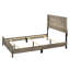 Mobilier de chambre à coucher simple: lit à panneaux en bois au fini gris moderne avec