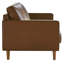 Canapé en cuir fleur noir Armonni de 79 po de largeur | Canapé 3 places moderne Mid Century-843652129