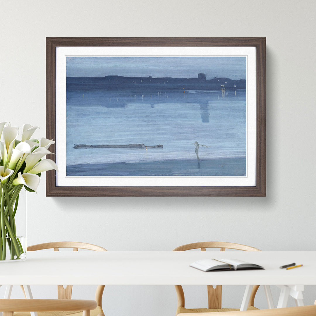 Nocturne Blue and Silver by James Mcneill Whistler - Framed Print