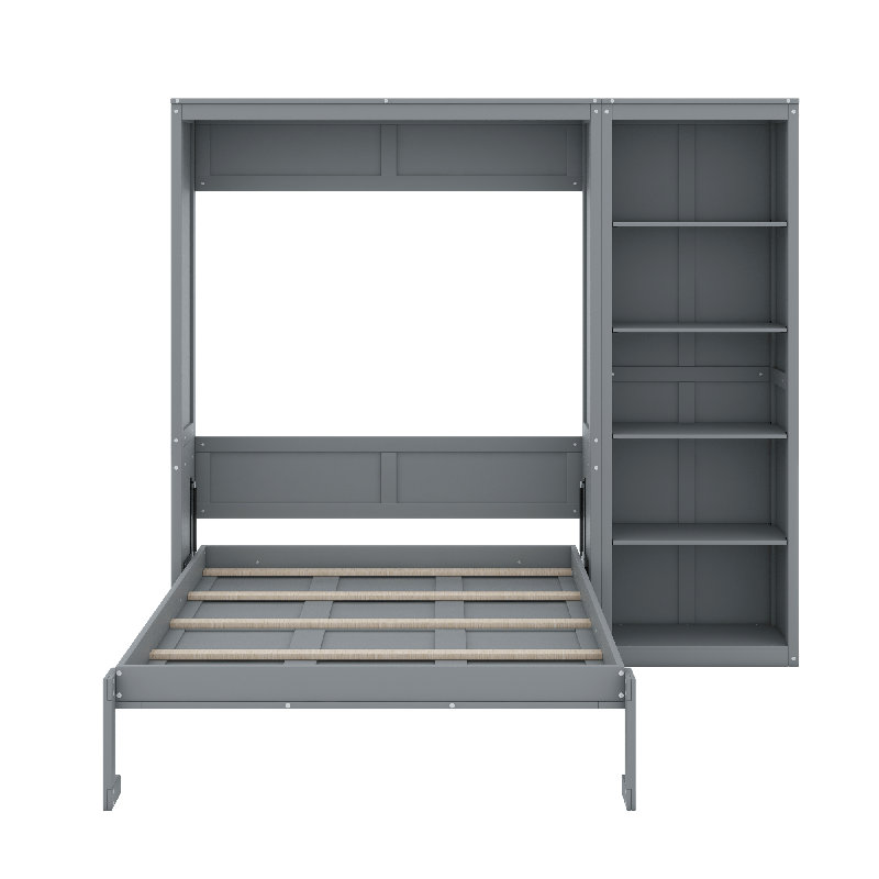 Lit escamotable avec tablettes Murphy, Gris