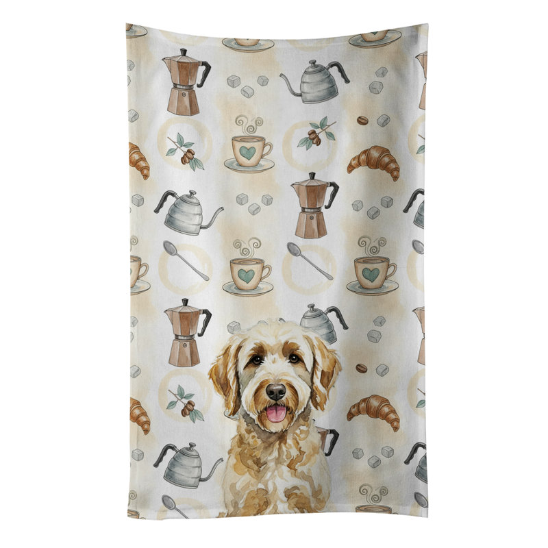 Labradoodle Coffee Bar Kitchen Towel, Labradoodle