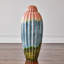 Fluted Jar w/Lid-Watercolor