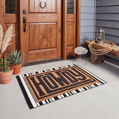 2 paillassons Western Howdy Coir Doormats