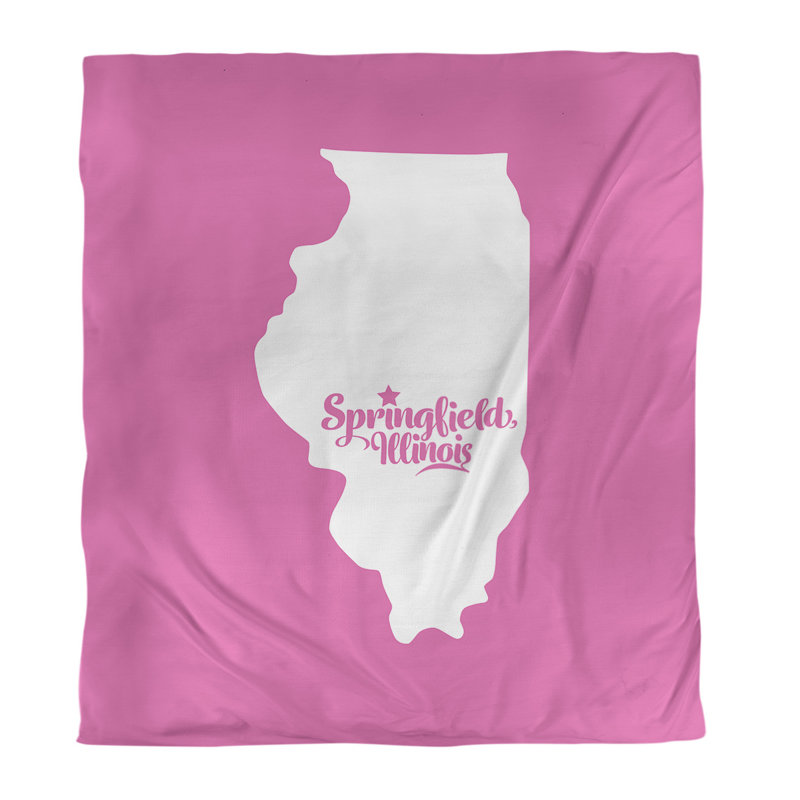 Housse de couette simple springfield illinois, Rose, Housse de couette pour lit simple, Microfibre