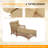  Outdoor Polyester Tufted Chaise Lounge Cushion-1806773554