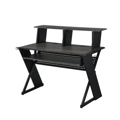 Bureau de musique à finition noire Humain (sans la chaise de bureau)