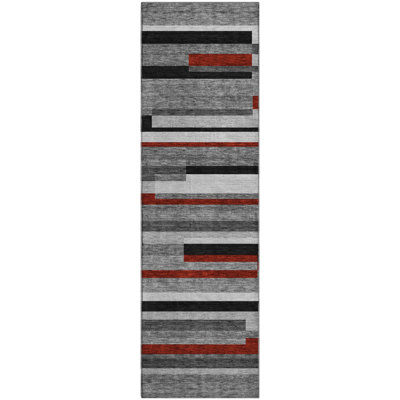 Premium Machine Washable Prisco Gray Rug