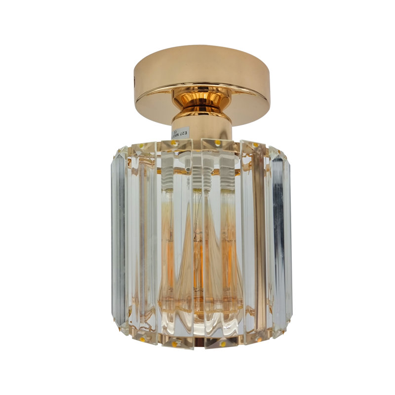 Volusia Semi Flush Mount, Gold