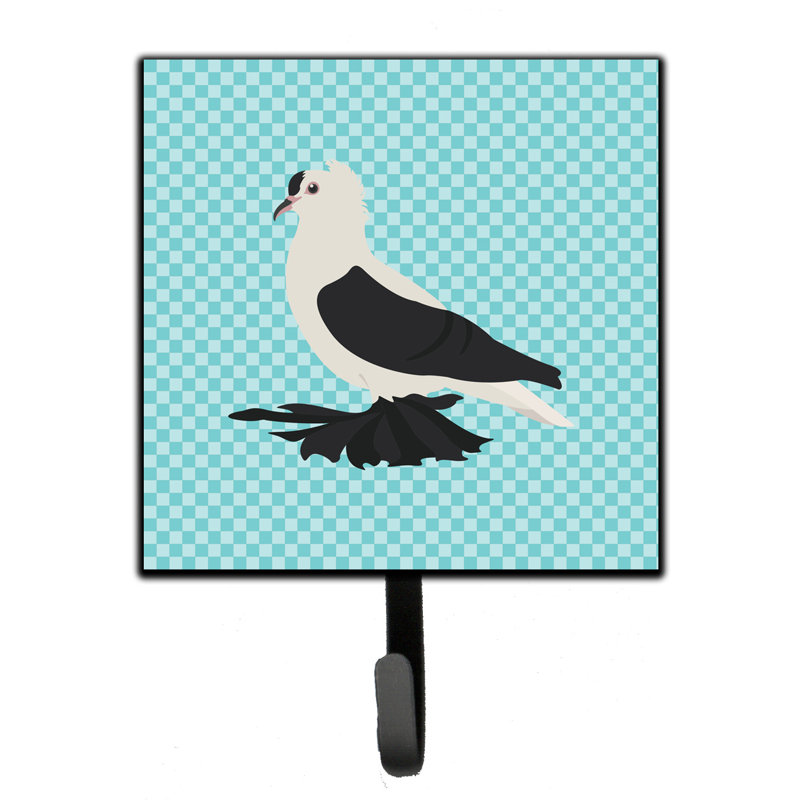 Organisateur de clés murales en saxon de fée avec crochets clés pigeon Luigi, Bleu
