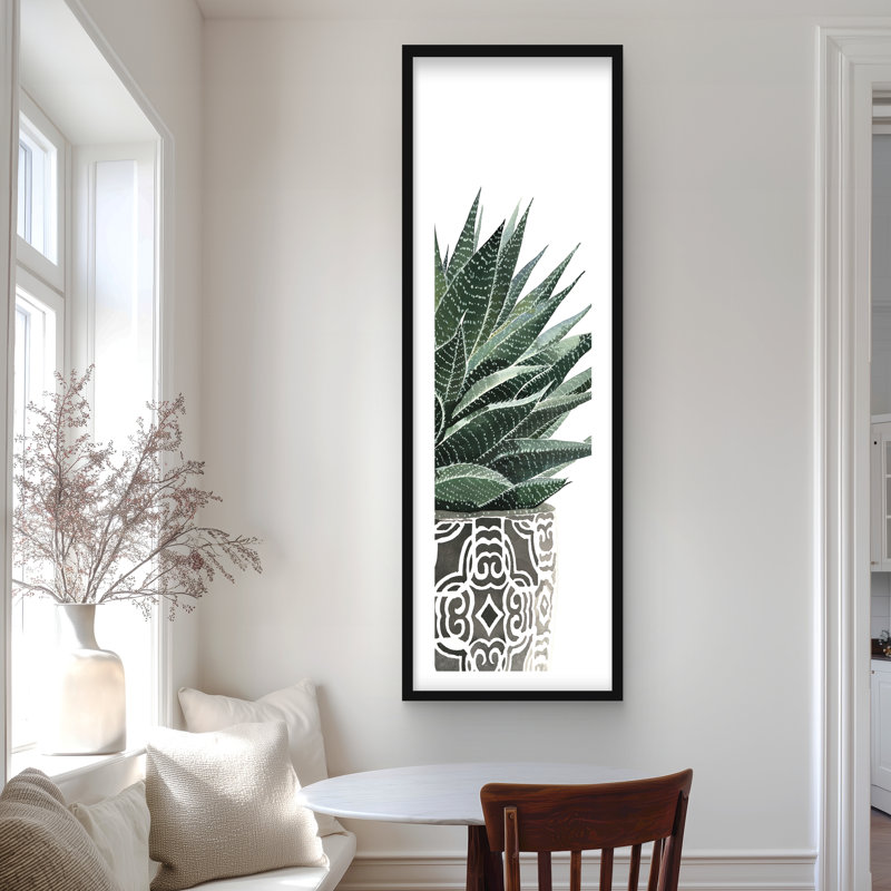 Plante grasse zèbre - Cactus Hygge, reproduction encadrée avec passe-partout